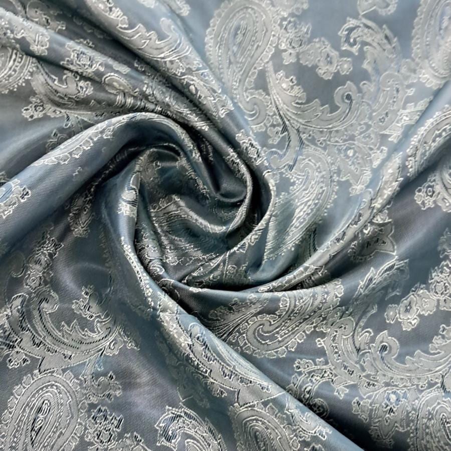 LINING Dress Fabric Bottle Green Acetate Lining Paisely 150cm (7819300339801)