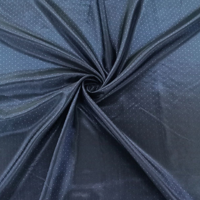 LINING Dress Fabric Navy Acetate Lining Dots 150cm