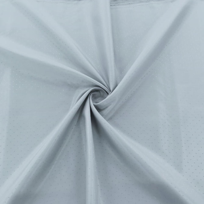 LINING Dress Fabric Silver Acetate Lining Dots 150cm