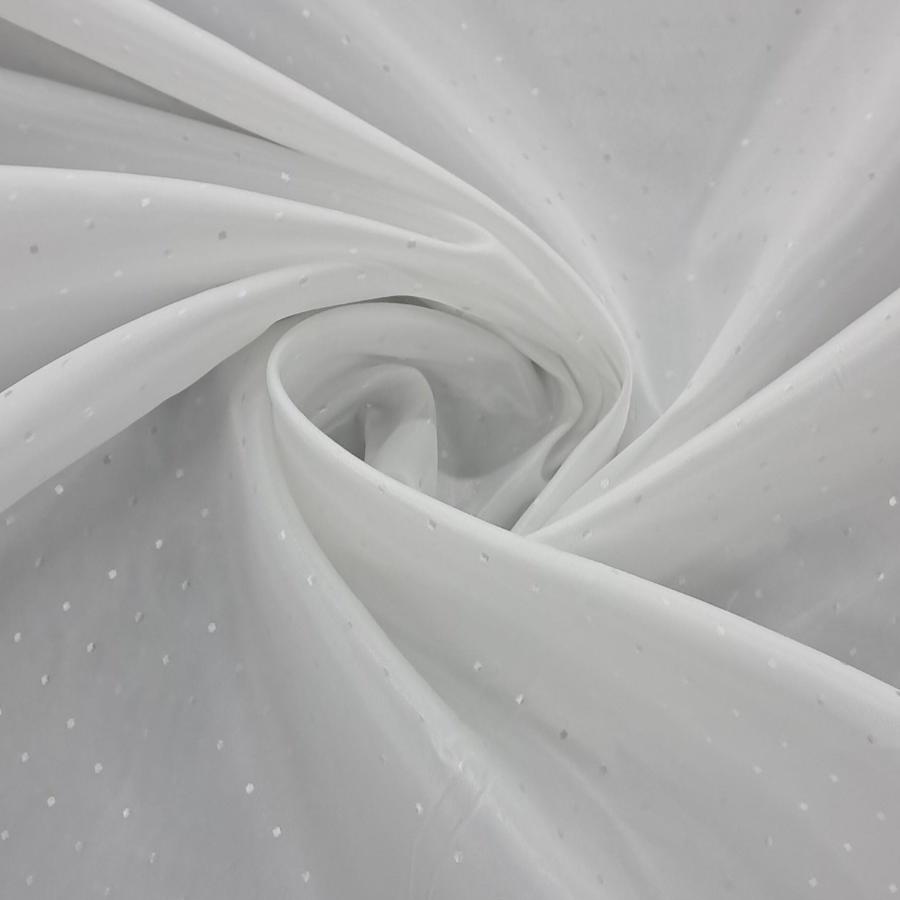 LINING Dress Fabric White Acetate Lining Dots 150cm