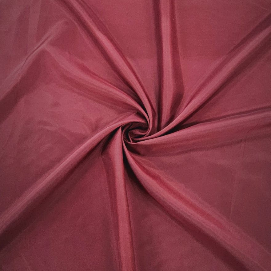 LINING Dress Fabrics Maroon Tafetta Lining Fabric 150cm