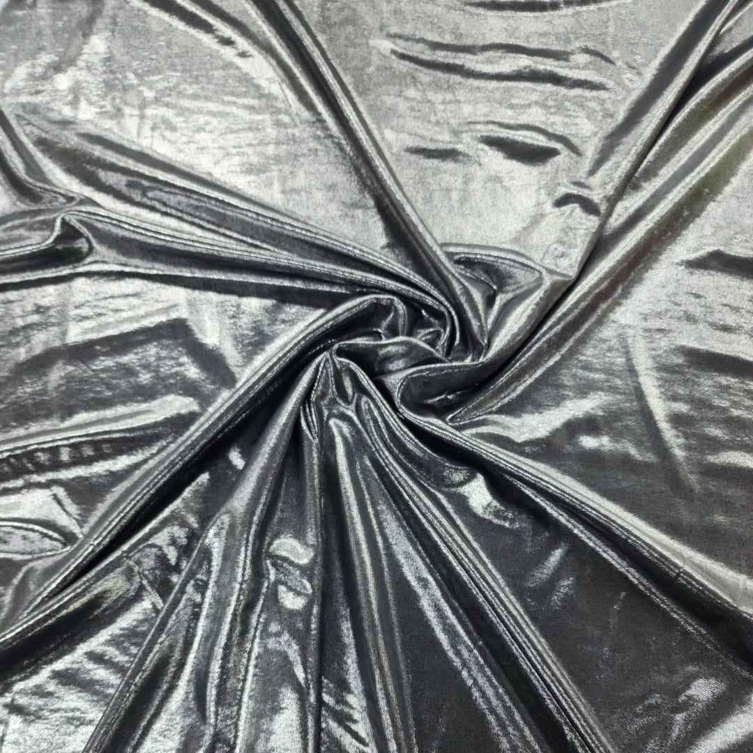 LIQUID FOIL Dress Fabrics Poly Spandex Liquid Foil Fabric 145cm (7287803904089)