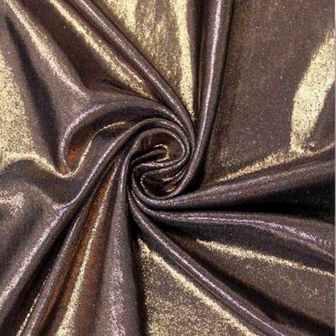 LIQUID FOIL Dress Fabrics Poly Spandex Liquid Foil Fabric 145cm (7287803904089)