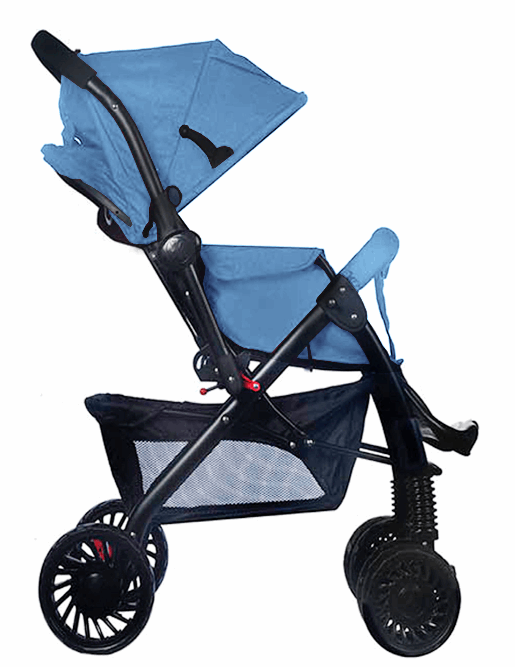 Little Bambino Babies & Kids Little Bambino Delux Buddy Baby Stroller Blue BW859BL (7428254236761)