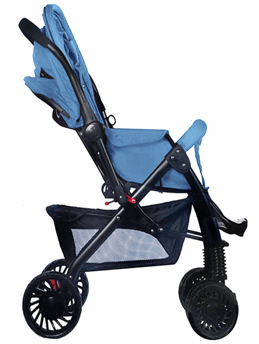 Little Bambino Babies & Kids Little Bambino Delux Buddy Baby Stroller Blue BW859BL (7428254236761)