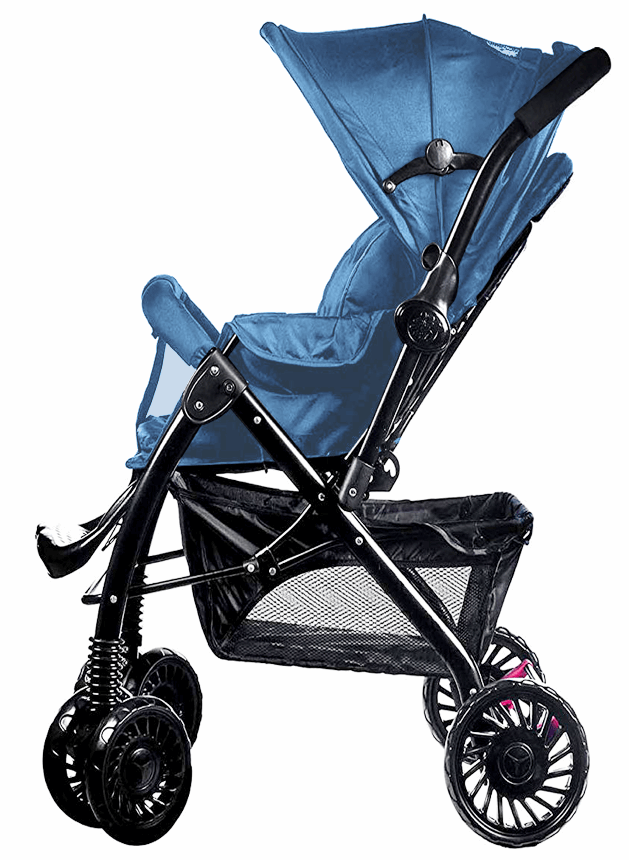 Little Bambino Babies & Kids Little Bambino Delux Buddy Baby Stroller Blue BW859BL (7428254236761)