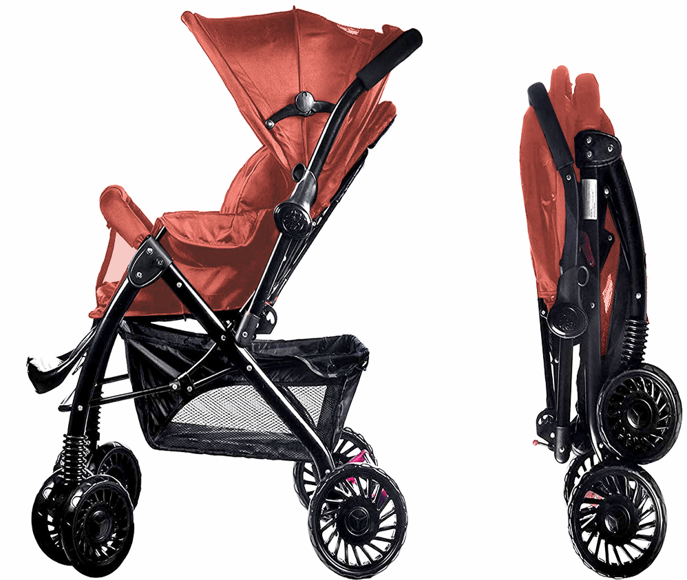 Little Bambino Babies & Kids Little Bambino Delux Buddy Baby Stroller Red BW859RD (7428304732249)
