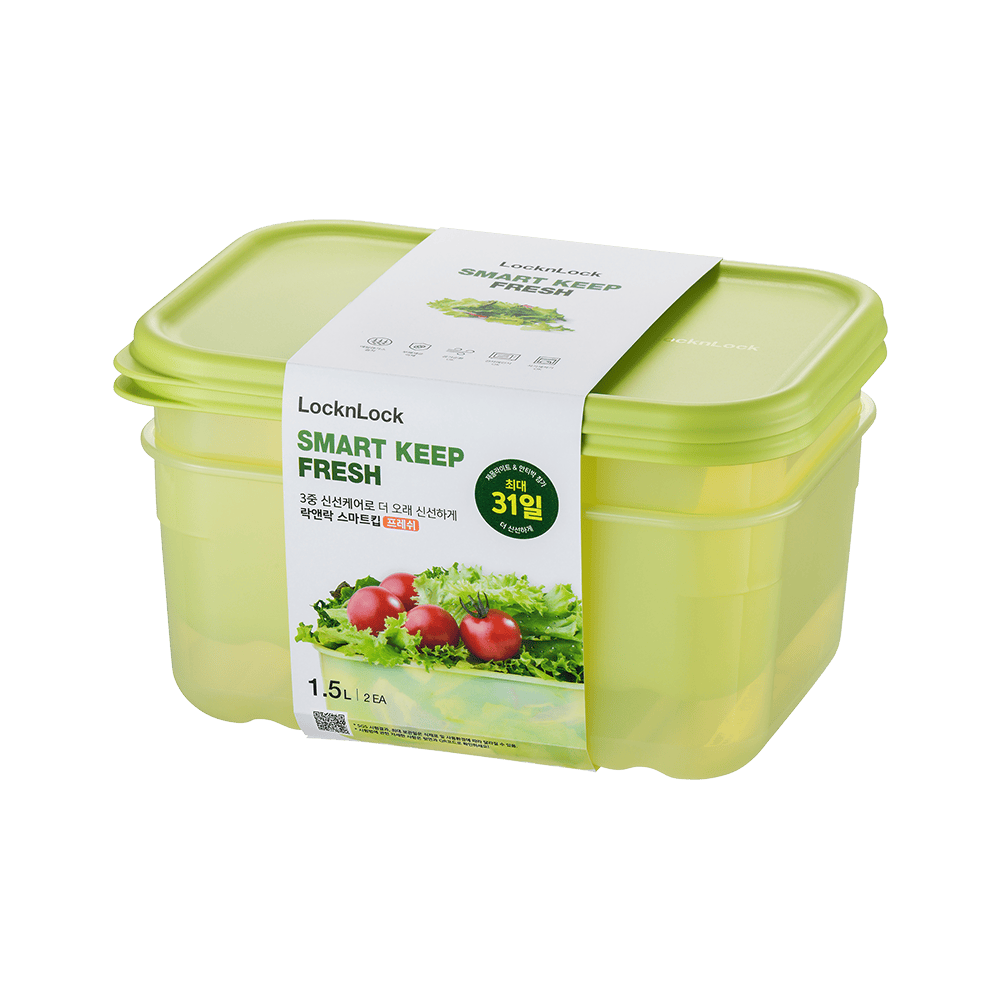 Locknlock LUNCH BOX LocknLock Fresh Block Rectangle 1.5lt 2 piece HLE5400S2CR