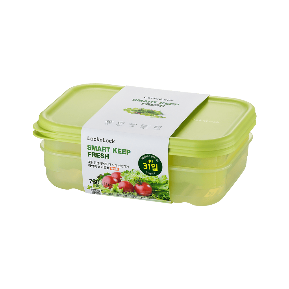 Locknlock LUNCH BOX LocknLock FreshBlock Rectangle 760ml 2 Piece HLE5300S2CR
