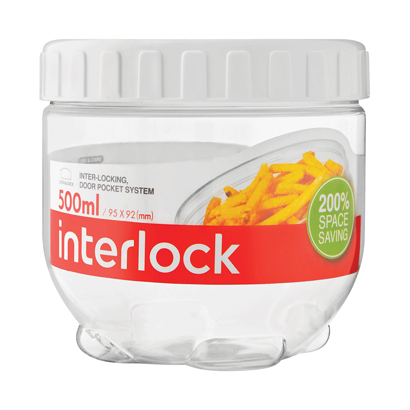 Locknlock LUNCH BOX LocknLock Interlock Container 500ml White INL301