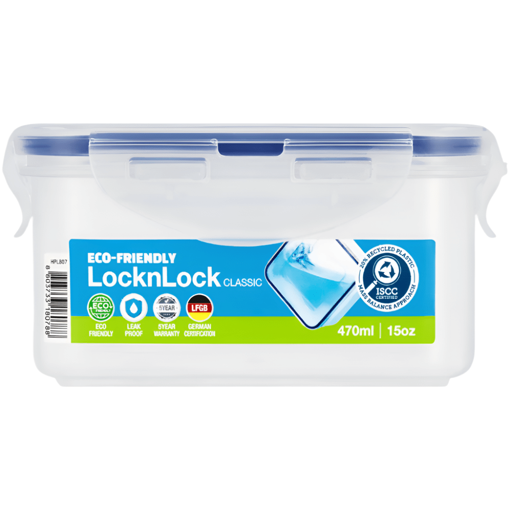 Locknlock LUNCH BOX LocknLock Rectangle Container 470ml HPL807