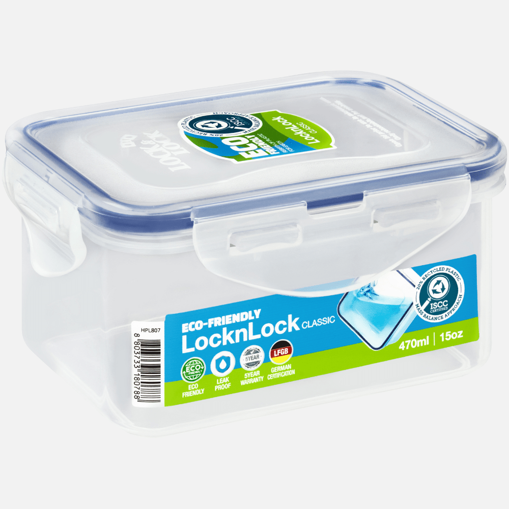 Locknlock LUNCH BOX LocknLock Rectangle Container 470ml HPL807