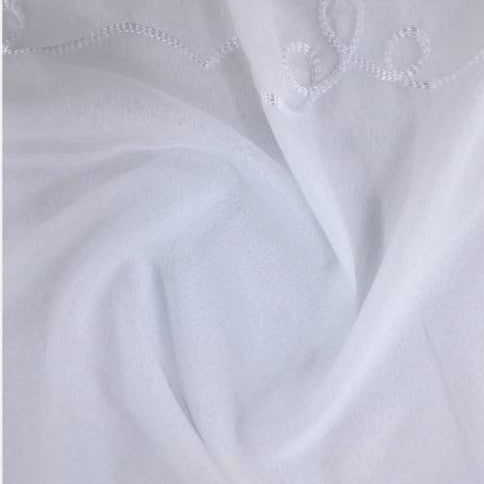 LOOM CRAFT Lace & Voile Fabrics White Frosted Cornelly Voile Collection 280 cm (7890377637977)
