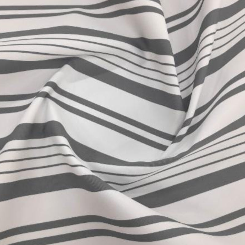 LOOM CRAFT Outdoor Canvas Bahamas Outdoor 5510 White / Grey 150 cm (7819665768537)