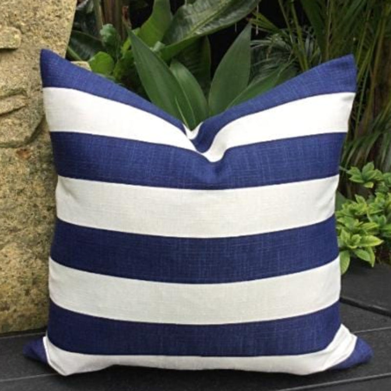 LOOM CRAFT Outdoor Canvas Bahamas  Outdoor White / Blue 5502 150 cm (7819666194521) (7819665080409) (7939929735257)