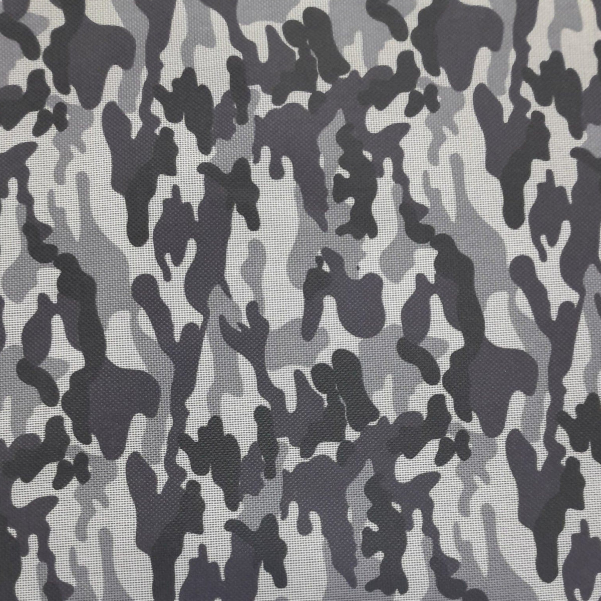 LOOM CRAFT Oxford Waterproof Fabric Metalic Grey Printed Oxford Waterproof Canvas Camouflage Fabric 600D Collection 150 cm