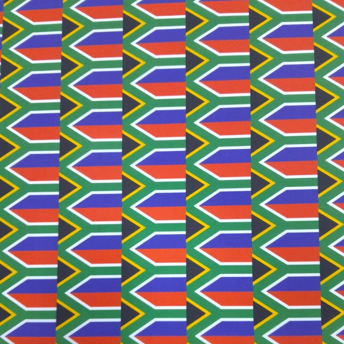 LOOM CRAFT Polyester Fabric Printed 100% Polyester South African Heritage Flag PMHF 140 cm