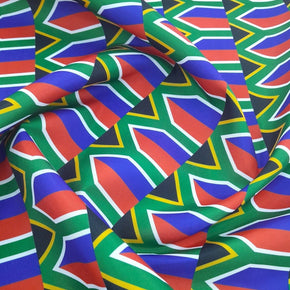 LOOM CRAFT Polyester Fabric Printed 100% Polyester South African Heritage Flag PMHF 140 cm