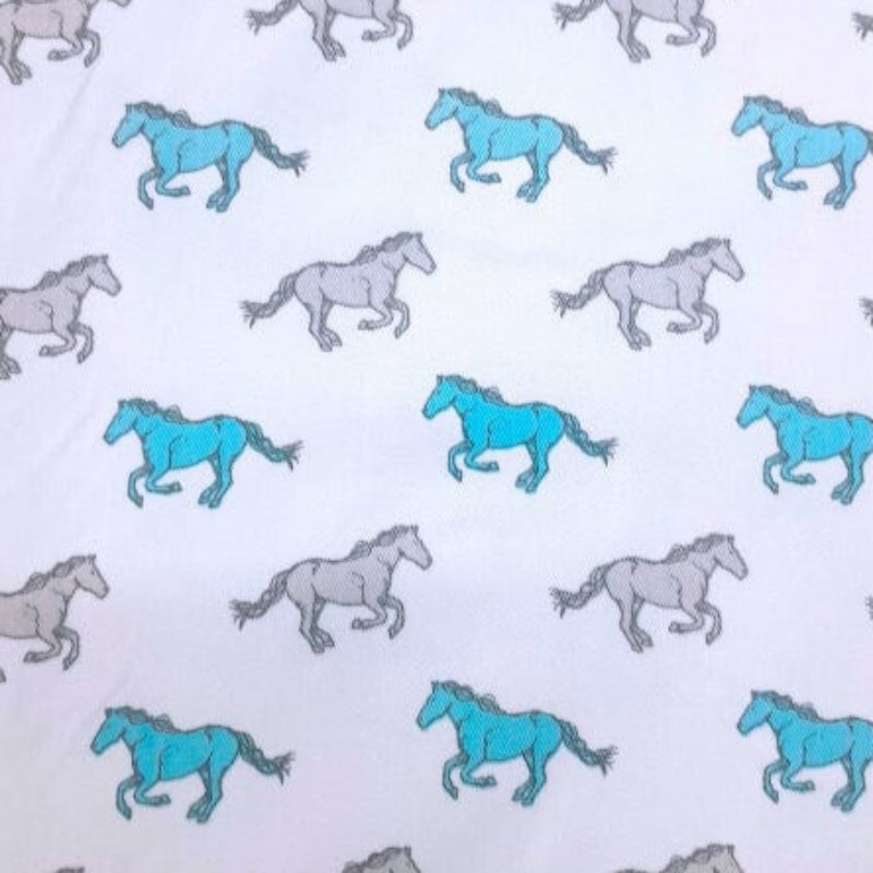 LOOM CRAFT PRINTED FABRIC 100 % Printed Cotton Horses Collection 140 cm