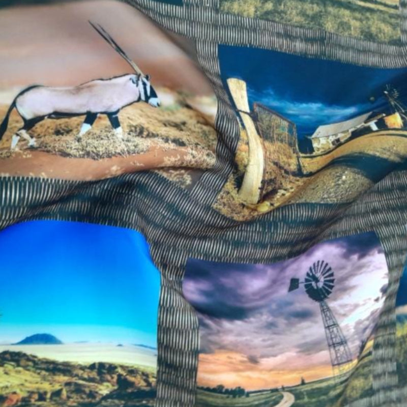 LOOM CRAFT PRINTED FABRIC Digpolybrush African SA Karoo Landscape Placemat DGSK 140 cm (7803860484185)