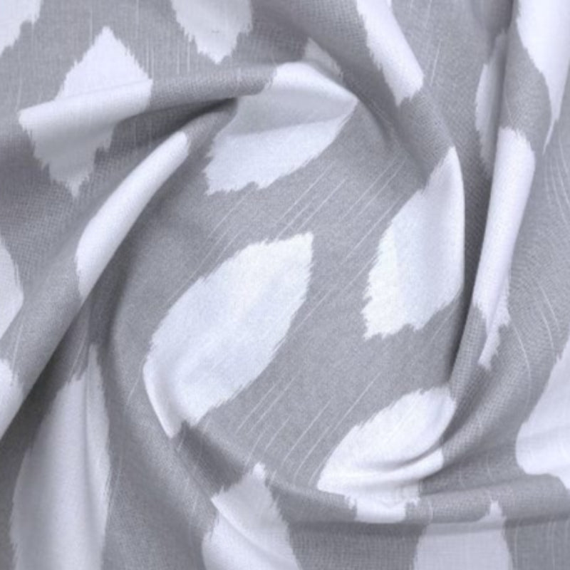 LOOM CRAFT PRINTED FABRIC Grey / White Printed Cotton Canvas Patcheo Collection 140 cm (7899883077721)