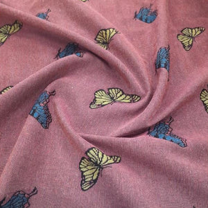 LOOM CRAFT Upholstery Fabric Tapestry Butterfly Red 140 cm