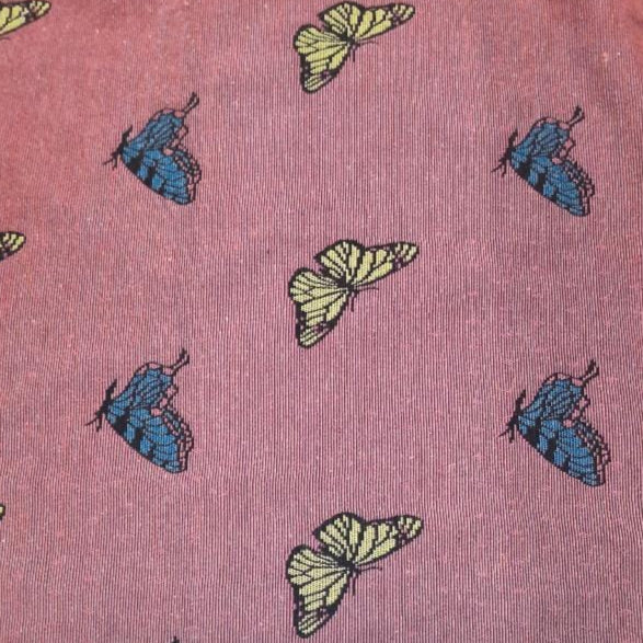 LOOM CRAFT Upholstery Fabric Tapestry Butterfly Red 140 cm