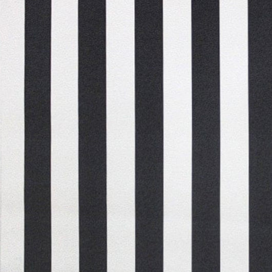 LOOM CRAFT Upholstery Material Black / White Printed Vinyl Stripe Collection 140 cm (7903689343065)