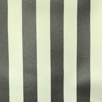 LOOM CRAFT Upholstery Material Grey / Black Printed Vinyl Stripe Collection 140 cm (7903689343065)