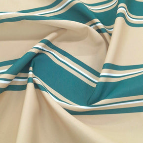 Loomcraft Fabrics Outdoor Canvas Bahamas Canvas Outdoor Brown/Bottle Green 150 cm