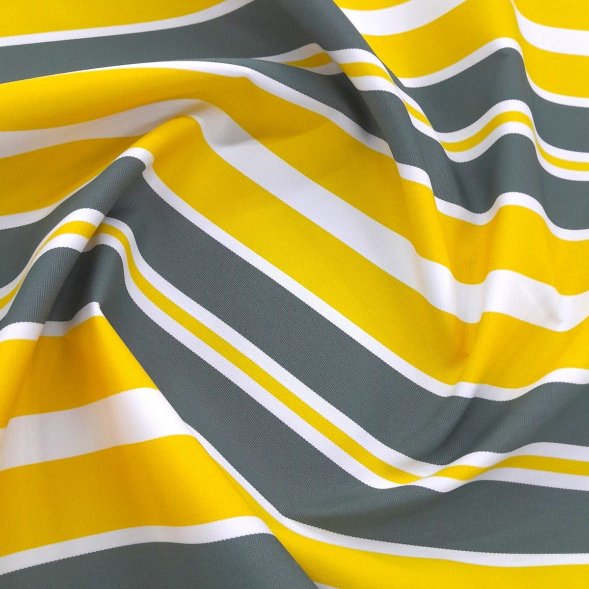 Loomcraft Fabrics Outdoor Canvas Bahamas Canvas Outdoor Yellow/Dark Grey  150 cm