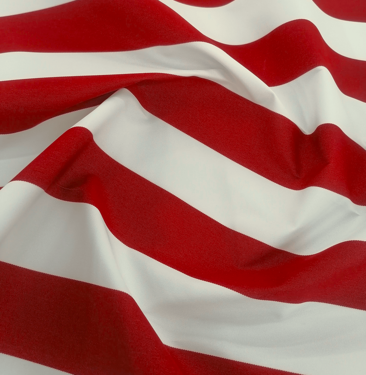 Loomcraft Fabrics Outdoor Canvas Bahamas Waterproof Canvas Outdoor Fabric Red / White 150 cm