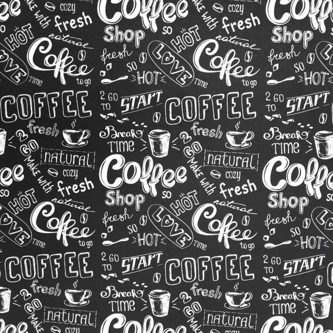 Loomcraft Fabrics Printed Mini Matt Printed Mini Matt Coffee Break 140 cm