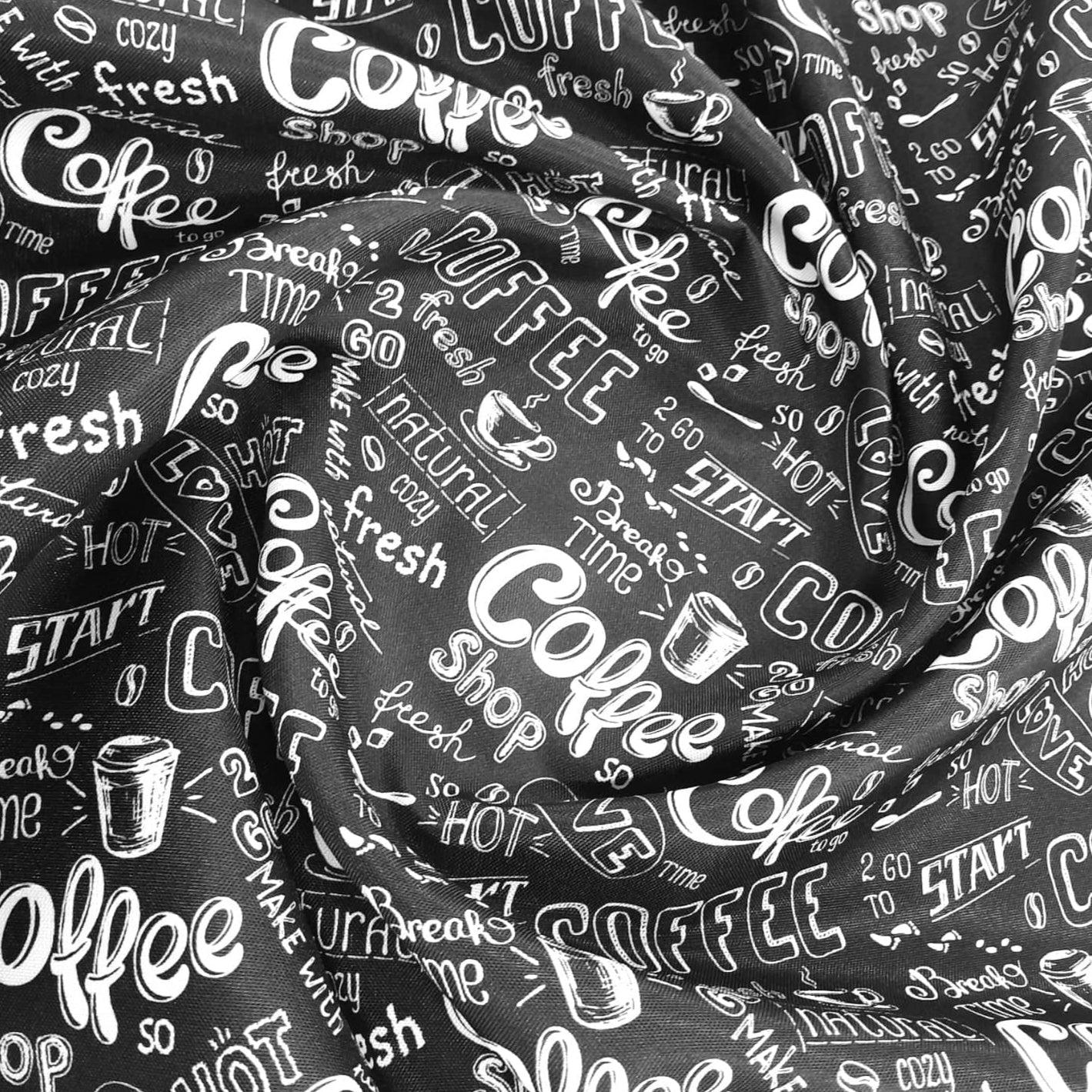 Loomcraft Fabrics Printed Mini Matt Printed Mini Matt Coffee Break 140 cm