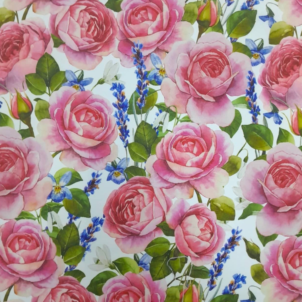 Loomcraft Fabrics Printed Mini Matt Printed Mini Matt Rose & Lavender 140 cm