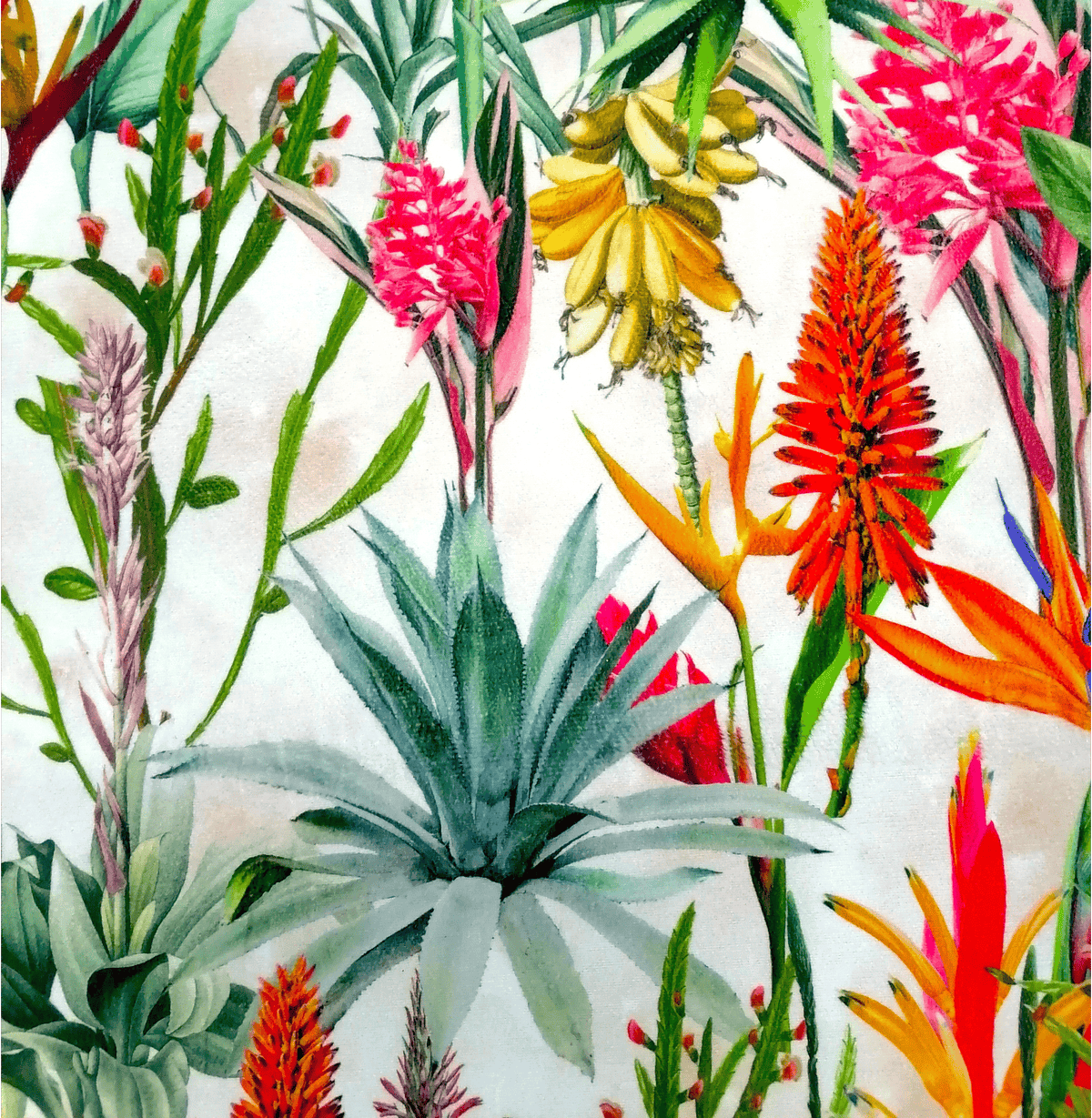 Loomcraft Fabrics Printed velvet Upholstery Printed Velvet Floral Aloe Bloom 140 cm