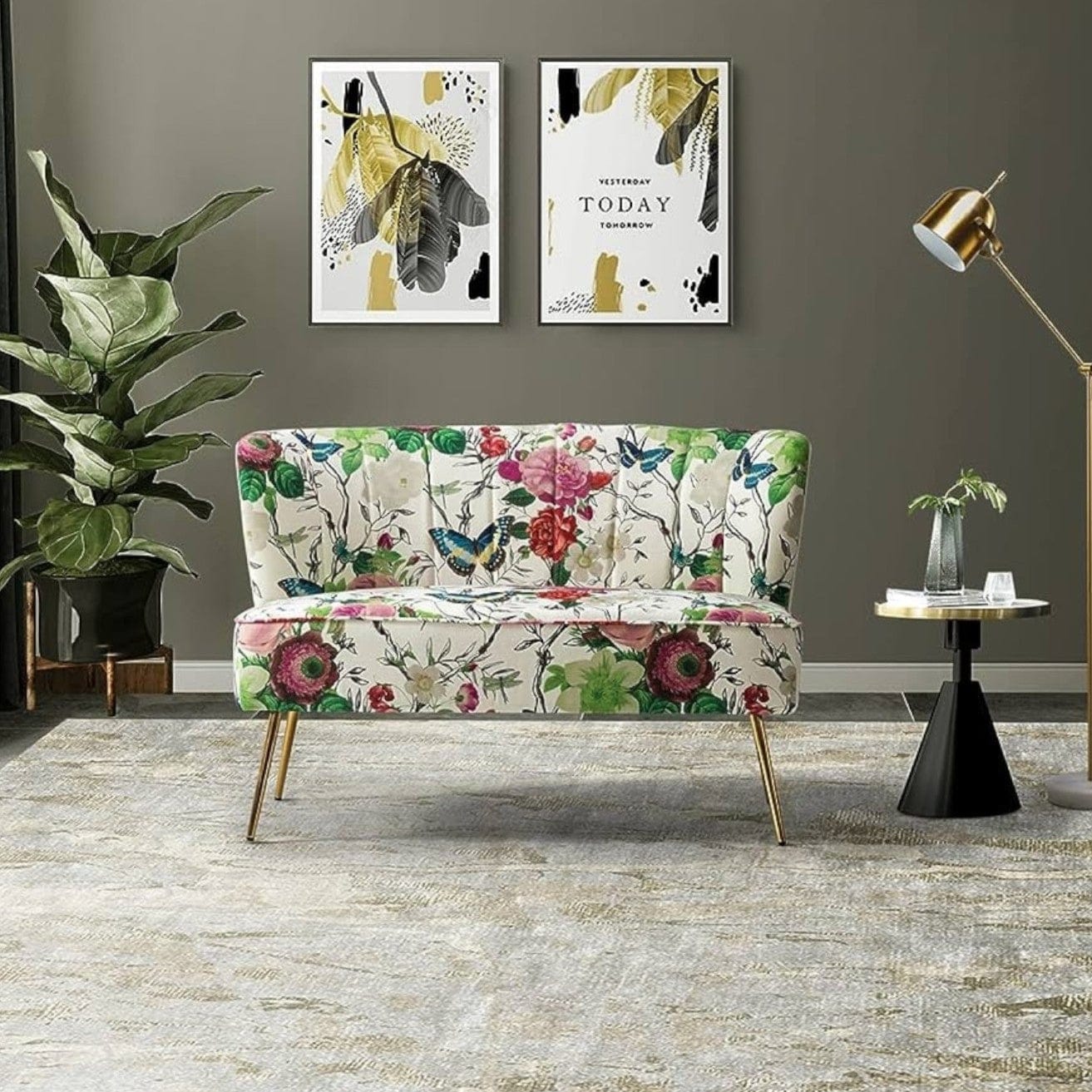 Loomcraft Fabrics Printed Vinyl Upholstery Printed Vinyl Blomme Afrikaans 145 cm