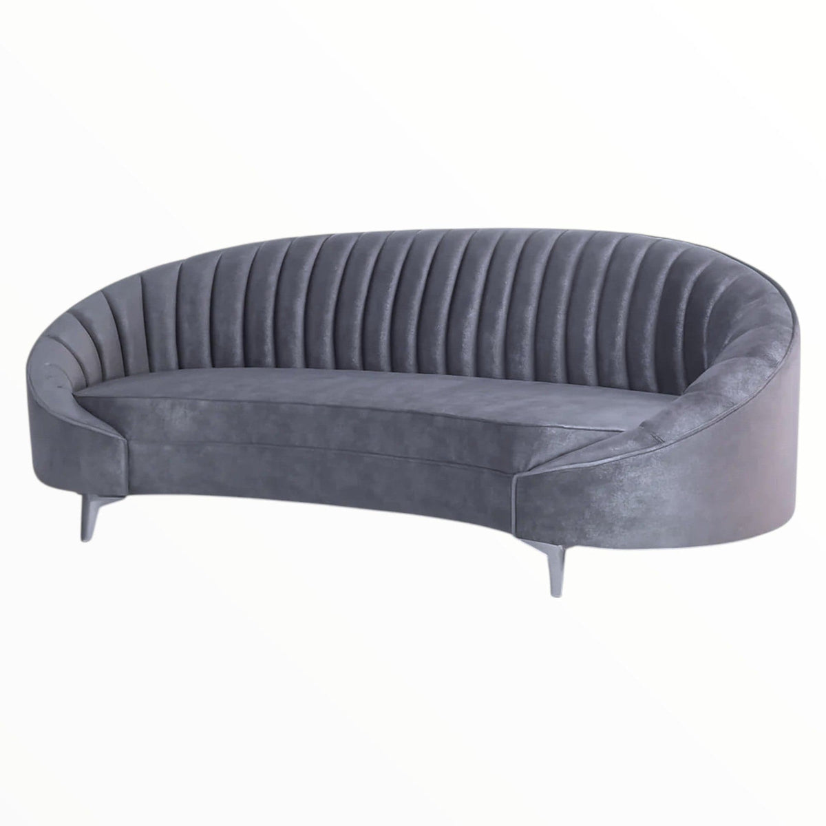 Loomcraft Fabrics Upholstery Fabric European Flow Velvet Upholstery Fabric Pewter 280 cm