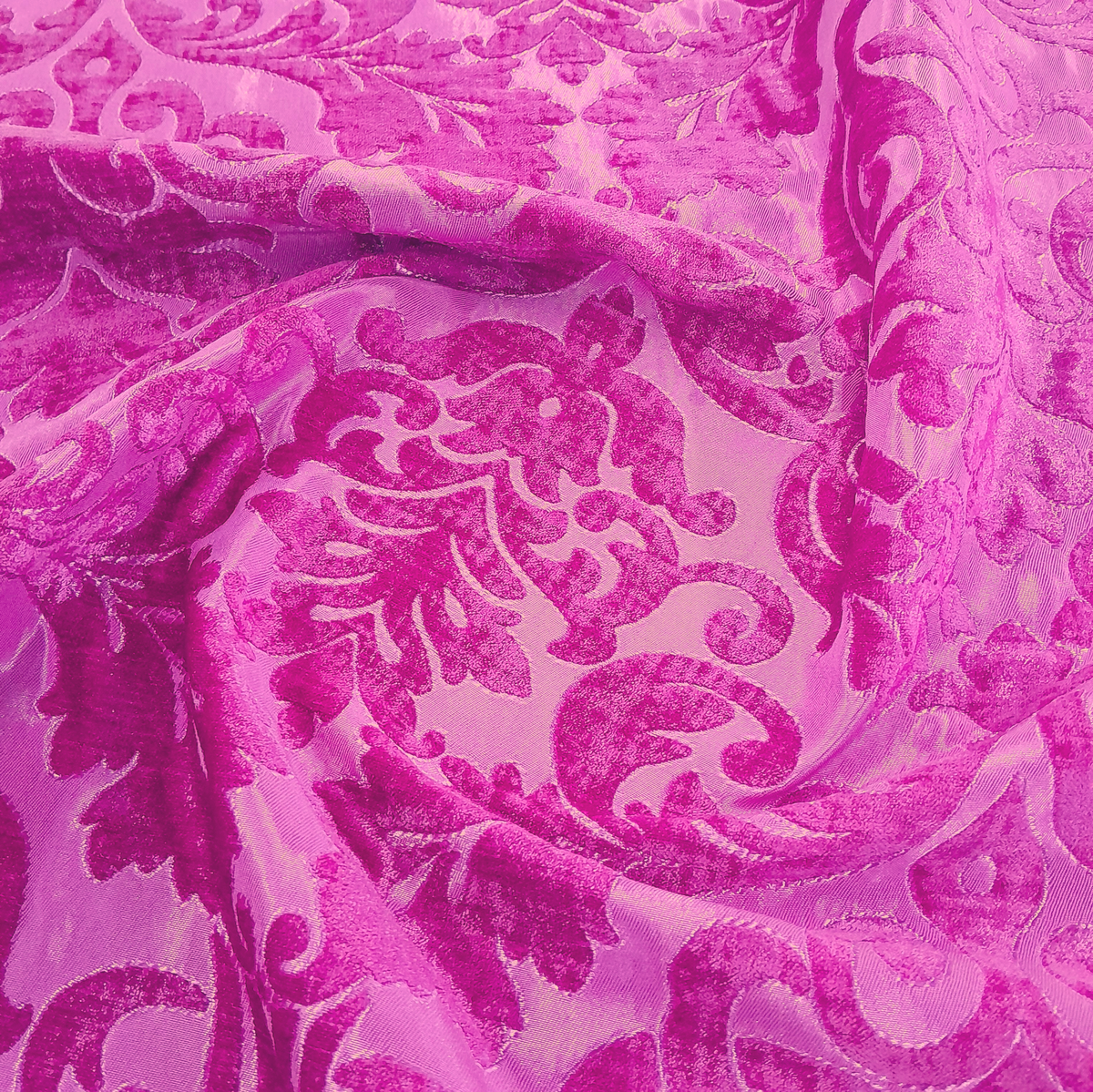 Loomcraft Fabrics Upholstery Fabric Fabric Upholstery Valencia Floral Cerise Pink 140 cm