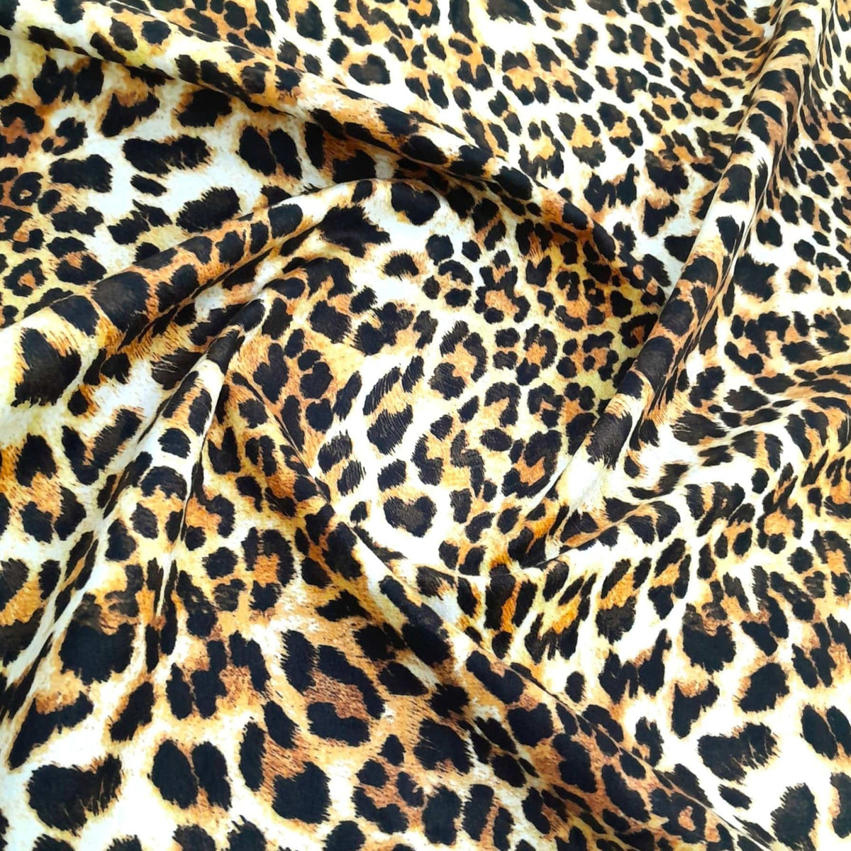 Loomcraft Fabrics Upholstery Fabric Leopard skin Printed Velvet Upholstery Fabric Animal Skin 140 cm
