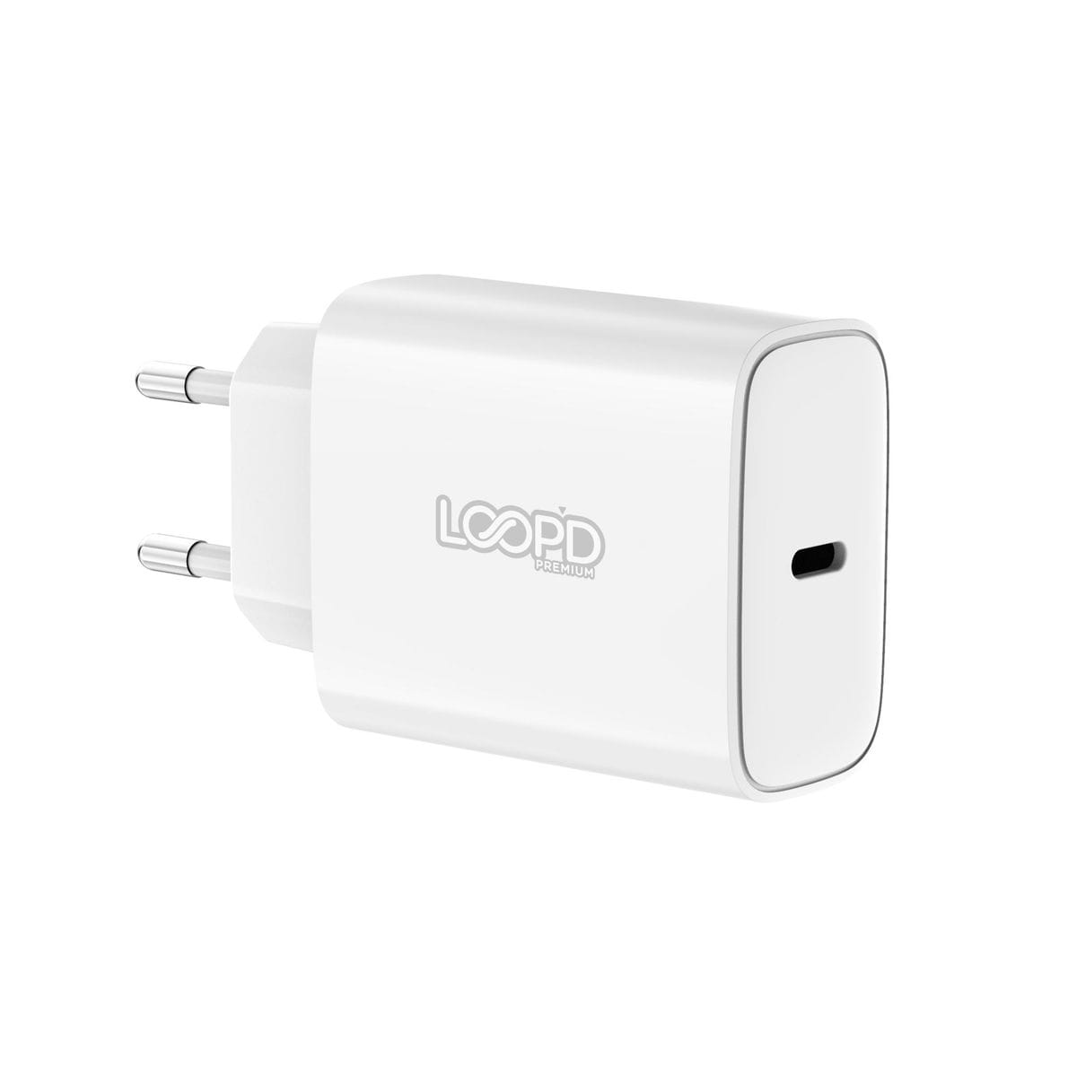 Loopd Charging Cable Loopd 1 Port 20W PD Charger-White (7672134926425)