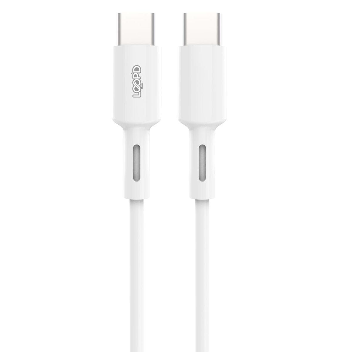 Loopd Charging Cable Loopd Lite Type-C To Type-C Cable 60W 1M - White