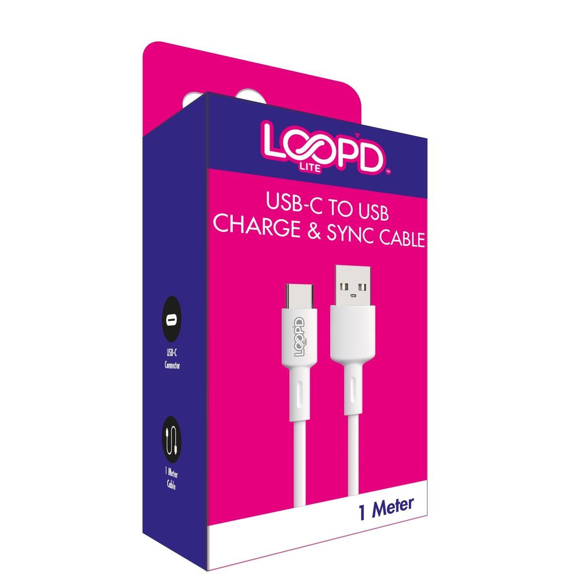 Loopd Charging Cable Loopd Lite Type C USB 1Meter Cable - White