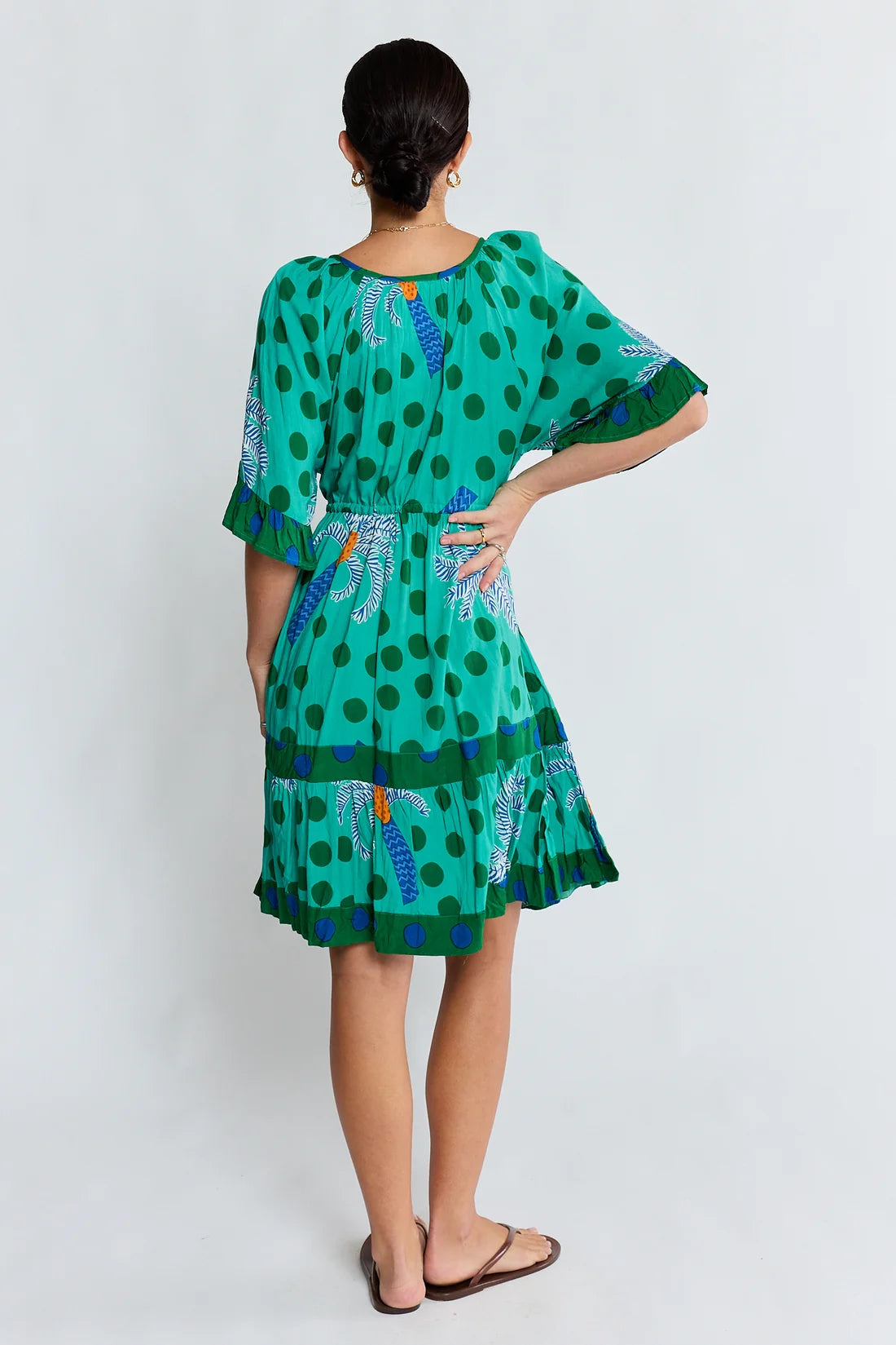 Lulalife Ladies Blanch Midi Dress-Sea F6BLAMID.