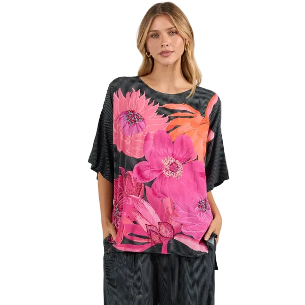 Lulalife Ladies Hana Wide Top-Black L6HANWIDBLAM