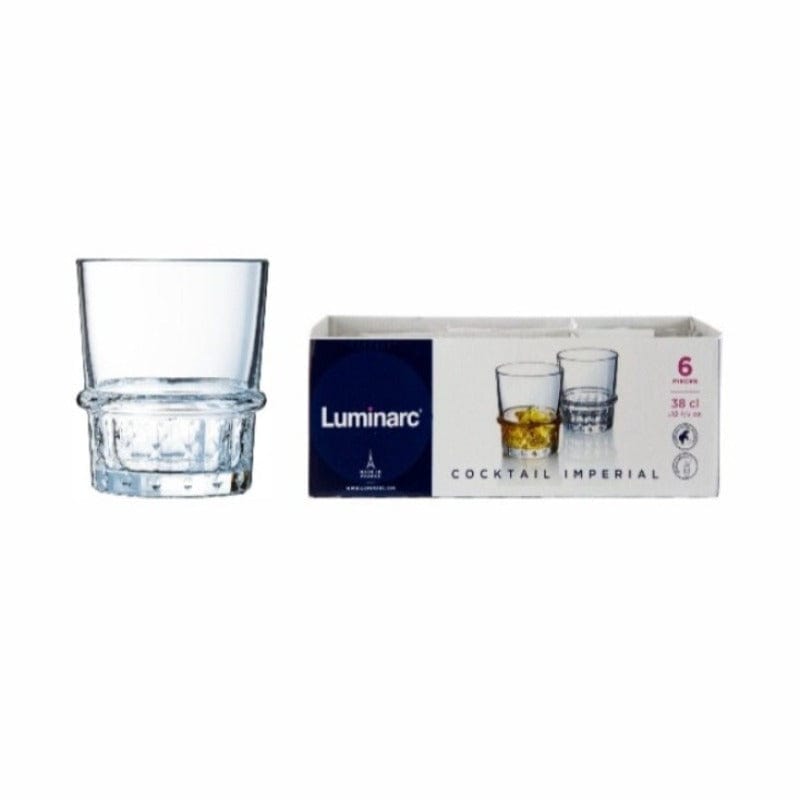 Luminarc CRYSTAL GLASS Luminarc Cocktail Imperial Tumbler 380ml Set Of 6 (7288119230553)