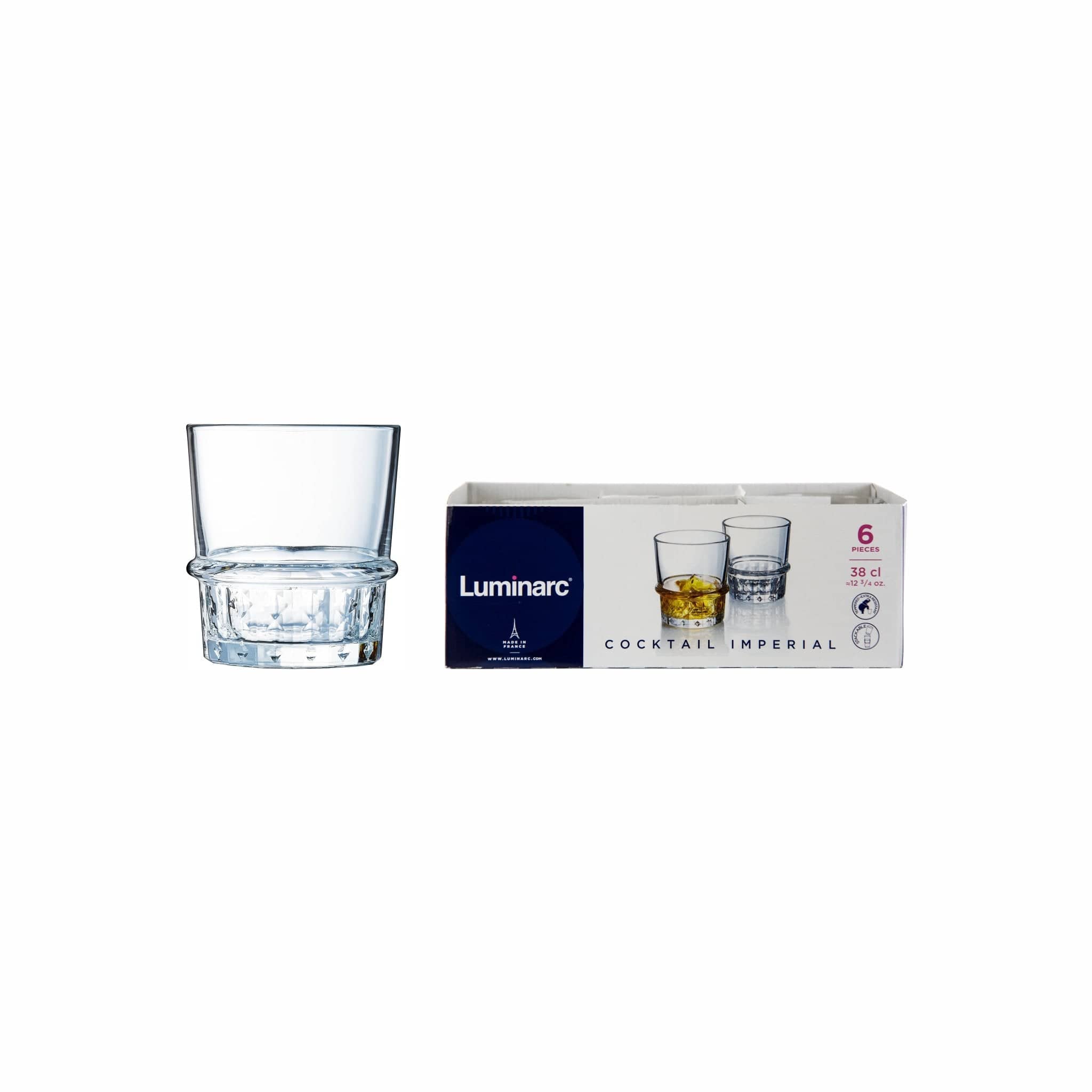 Luminarc CRYSTAL GLASS Luminarc Cocktail Imperial Tumbler 380ml Set Of 6