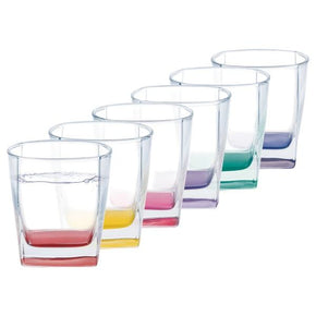 Luminarc CRYSTAL GLASS Luminarc Sterling Rainbow Assorted Glass Tumbler 300ml Set of 6 (7288110481497)