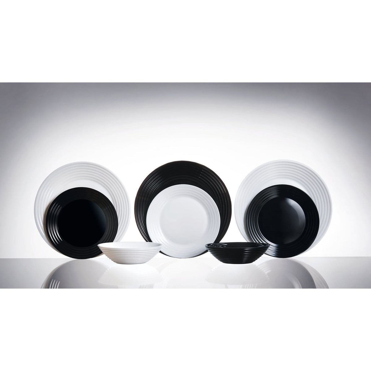 Luminarc PLATE Luminarc Harena Opal Tempered Glass Side Plate 190mm Dia Black 39990