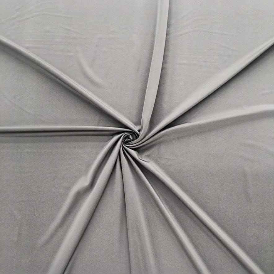 LYCRA Dress Fabrics Grey Nylon Lycra Fabric 150cm